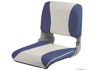 Sedile con schienale ribaltab.e sfil. Bianco/blu