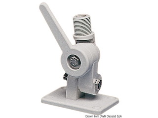 Base snodata a cremagliera per antenna