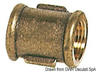 Manicotto ottone femmina/femmina 1/2"