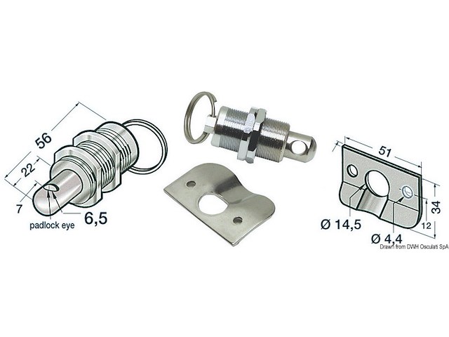 Chiusura gavoni inox lucchetto