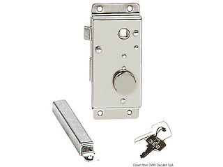 Serratura Destro Interno ottone cromato 25 mm