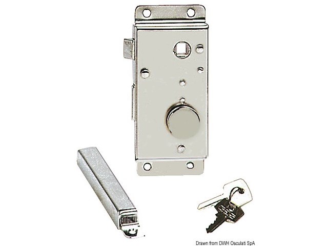 Serratura Destro Interno ottone cromato 25 mm