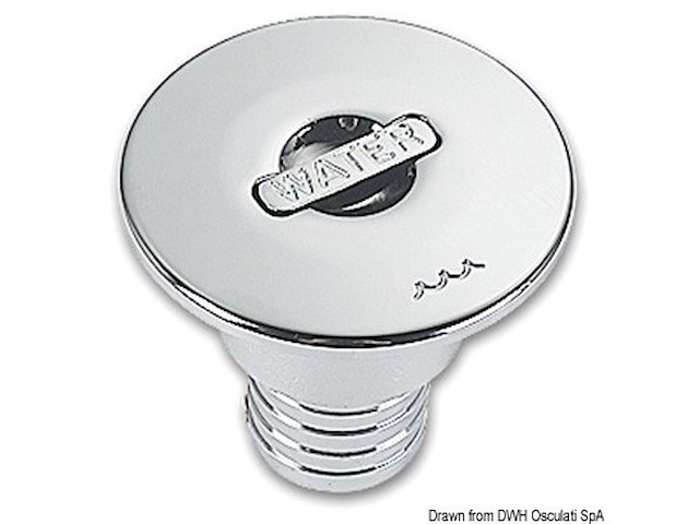 Tappo ottone cromato a filo Water 38 mm