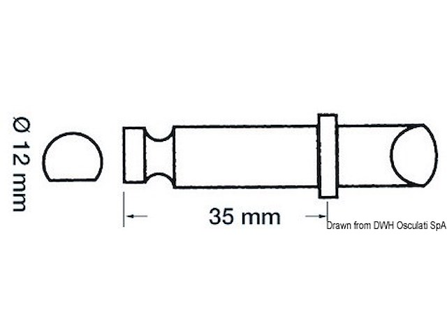 Scalmo plastica/ottone 12 x 35 mm