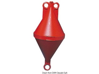 Gavitello bicono arancione 22x49 cm