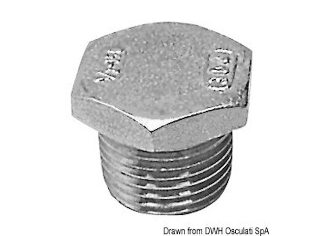 Tappo maschio inox 1"