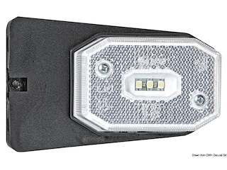 Fanale posizione LED anteriore luce bianca staffa