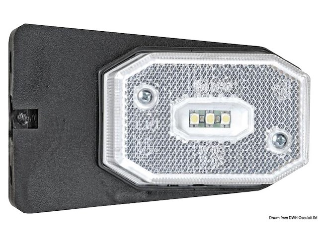 Fanale posizione LED anteriore luce bianca staffa