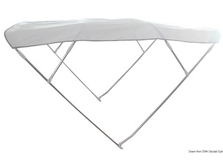 Capottina Bimini Depth 4 archi 235/245 cm bianca