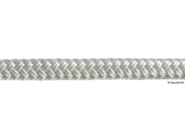 Doppia treccia bianca mm 10