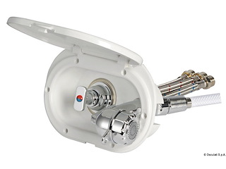 Box doccia bianco tubo PVC 2,5 m uscita posteriore/laterale