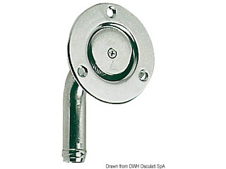 Sfiato inox a filo portagomma 19 mm