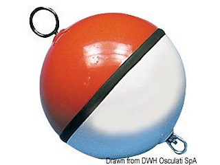 Boa sfera bianca/rossa piena 700 mm