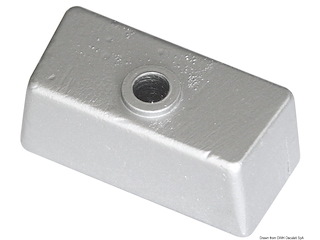 Anodo cubo per piede in zinco