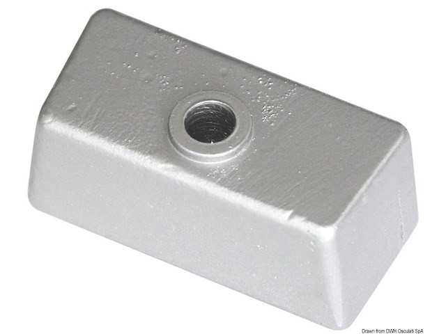 Anodo cubo per piede in zinco