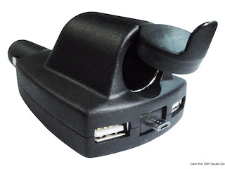 Adattatore doppio USB + micro USB + corrente 8 A