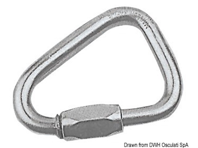 Moschettone a delta con vite 6 mm