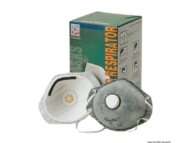 Mascherina carboni attivi E149+A1 FFP2 NR D