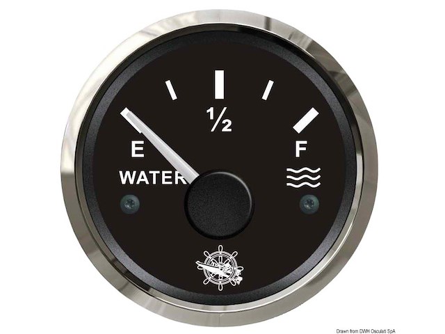Indicatore acqua 10-180/240-33 ohm nero/lucida