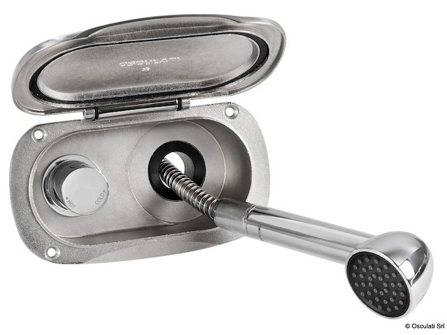 Box doccia Elissa inox-doccia Keji tubo nylon 4m