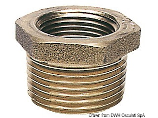 Riduzione ottone maschio/femmina 1" 1/2 x 1"