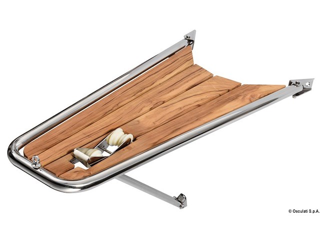 Delfiniera inox/teak con musone Ø tubo mm 32