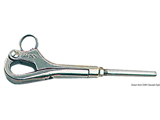 Moschettone inox pellicano 5 x 8 mm