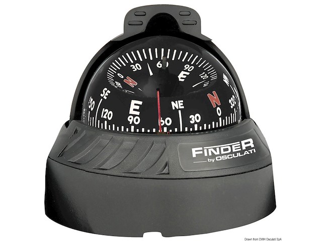 Bussola su piano Finder nera, rosa nera