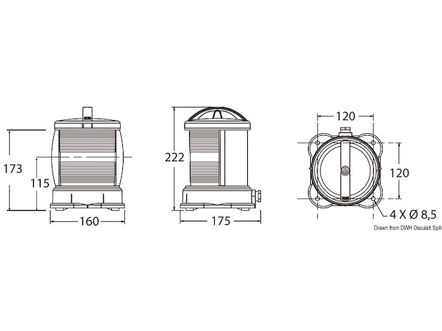 Fanale DHR verde 360°
