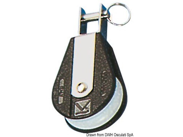 Bozzello Plastinox 1 puleggia U girevole 10x45