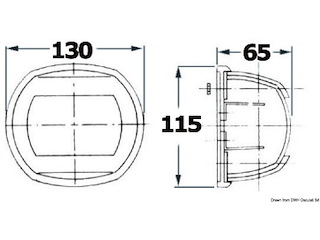 Fanale Maxi 20 prua bianco/nero 24 V