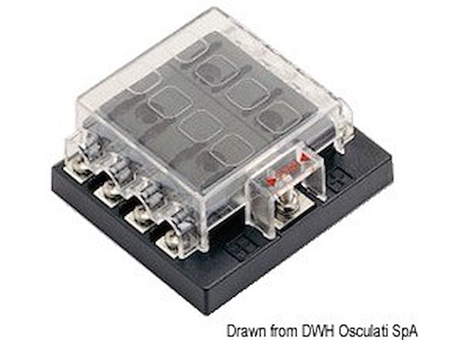 Box per 8 fusibili lamellari