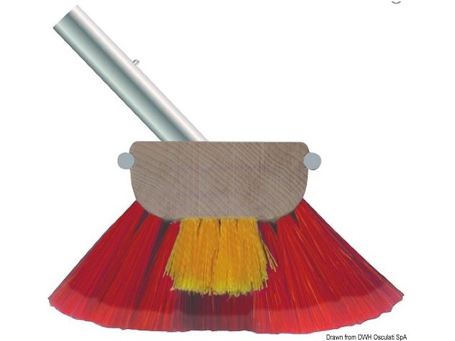 Spazzolone 10" fibre morbide e medie rosse