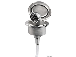 Box Elissa inox con doccia tubo PVC 2,5 m