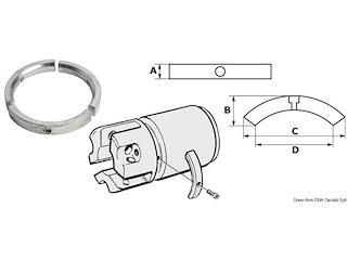 Kit anodi alluminio Volvo SailDrive 3 p.