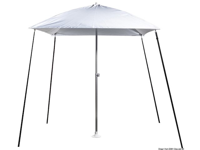 Ombrellone "PARASOL" pieghevole per barca bianco