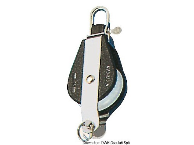 Bozzello Plastinox 1 puleggia fisso/girevole 12x56 con arricavo