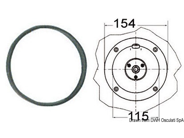 Flangia per timoneria idraulica