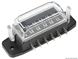 Scatola portafusibili lamellari imperm. 6 posti