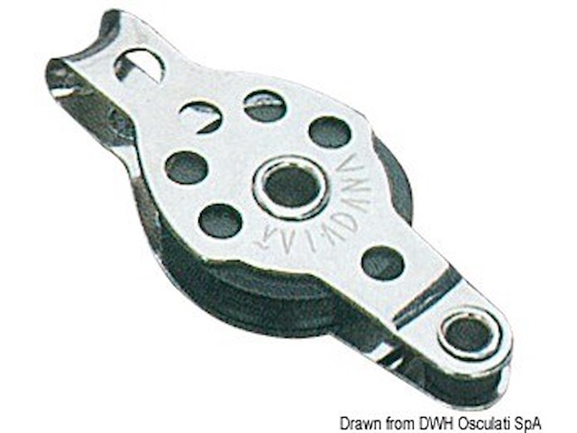 Bozzello 1 puleggia arricavo 6x25