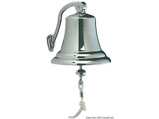 Campana ottone cromato 150 mm