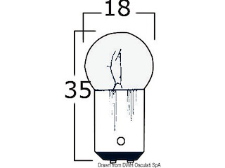 Lampadina bipolare 24 V 5 W