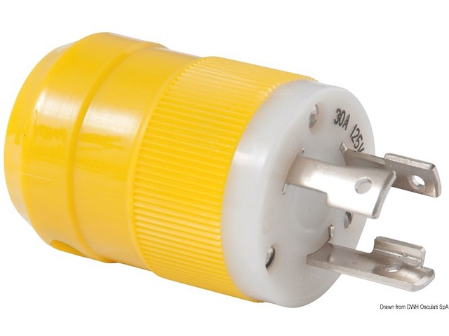 Spina inox Marinco maschio 30 A