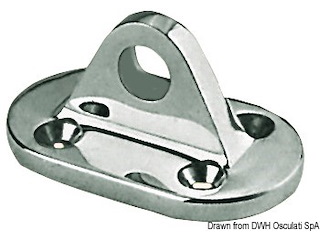 Basetta inox per lifeline occhio 10 mm