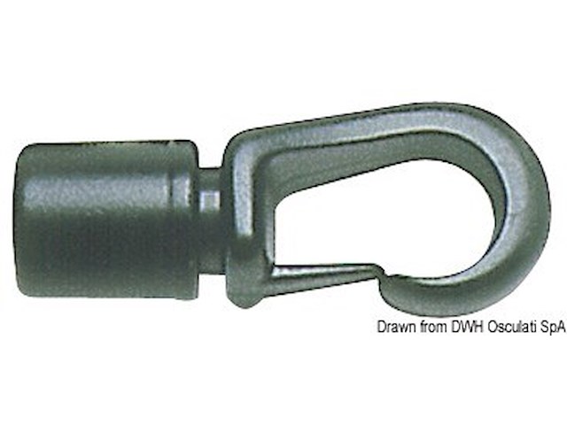 Gancio nylon a scatto 5/6 mm cf. 20 pz