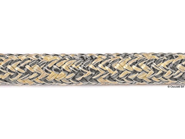 Doppia treccia misto Kevlar poliestere rossa 10mm