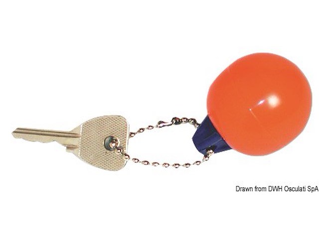 Portachiavi parabordo tondo blu/rosso