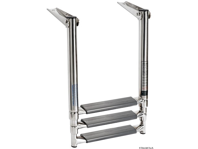 Scaletta telescopica per plancetta con tubi ovali