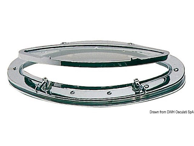 Oblò ellittico ottone cromato 240 x 510 mm