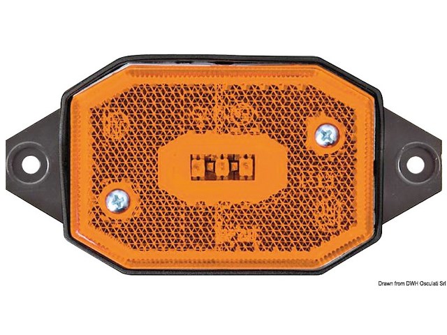 Fanale posizione LED laterale luce arancio staffa